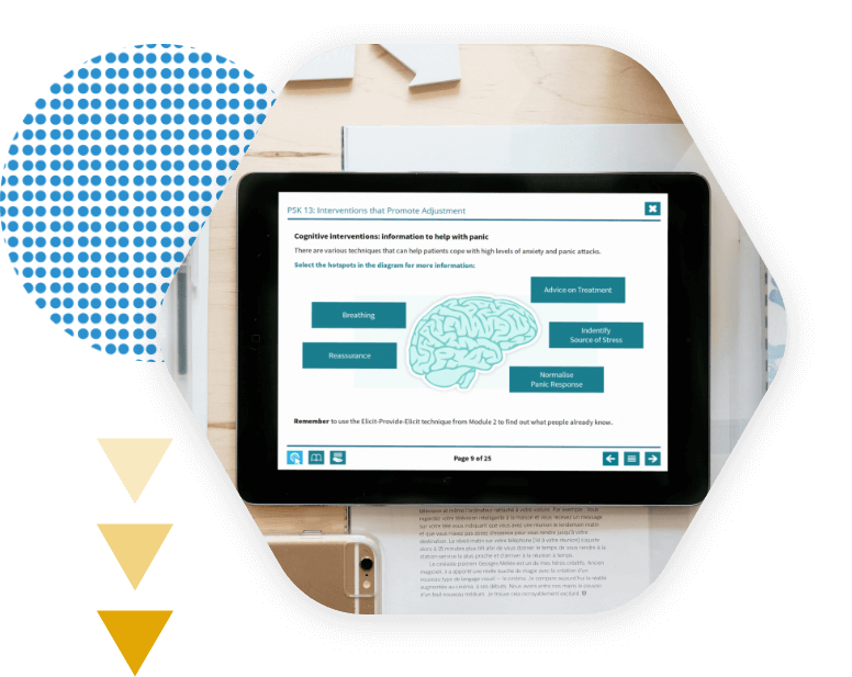 NHS Education for Scotland eLearning on a Tablet