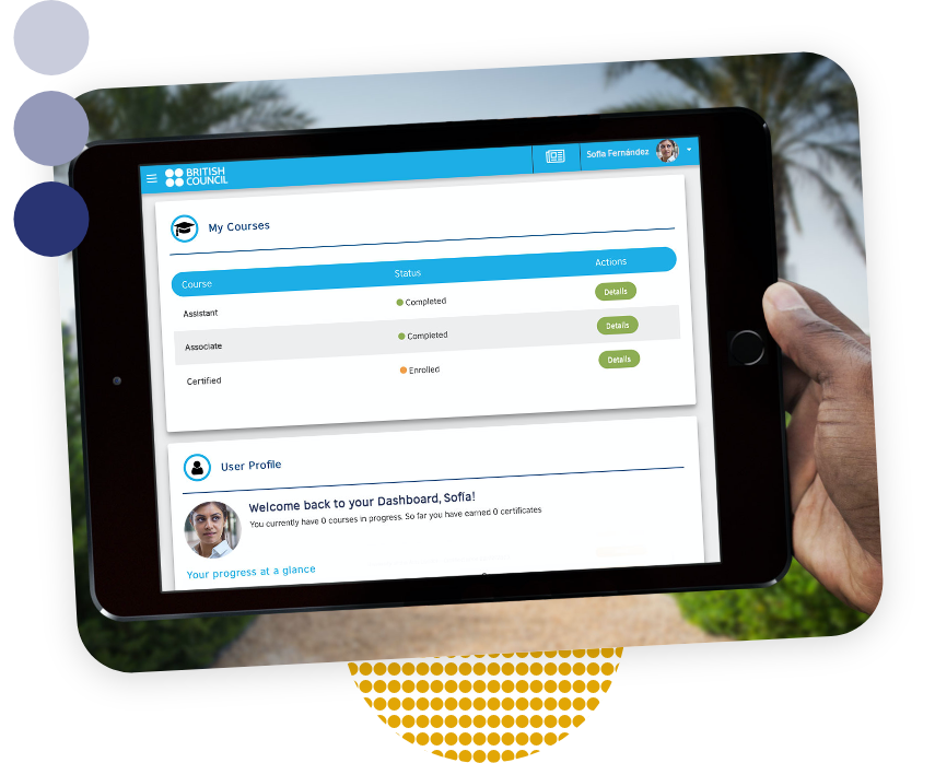 British Council eLearning on Tablet