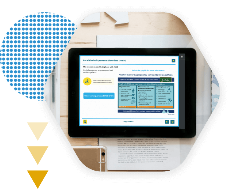 The Scottish Government - Fetal Alcohol Spectrum Disorders (FASD) eLearning on Tablet