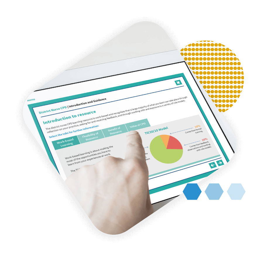 NES District Nurse eLearning on Tablet