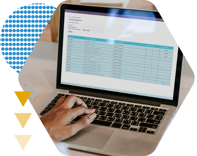 Scottish Water Competency Management Platform on a Laptop Computer