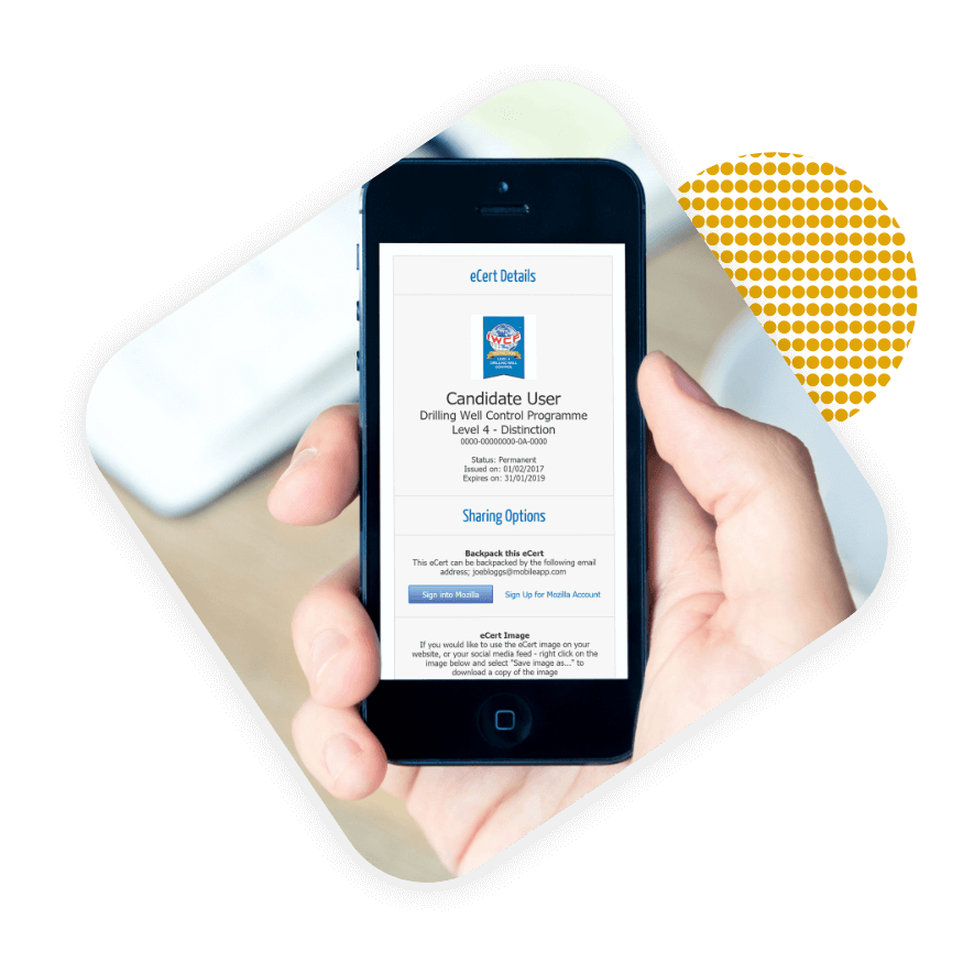 IWCF eAssessment on Mobile Device