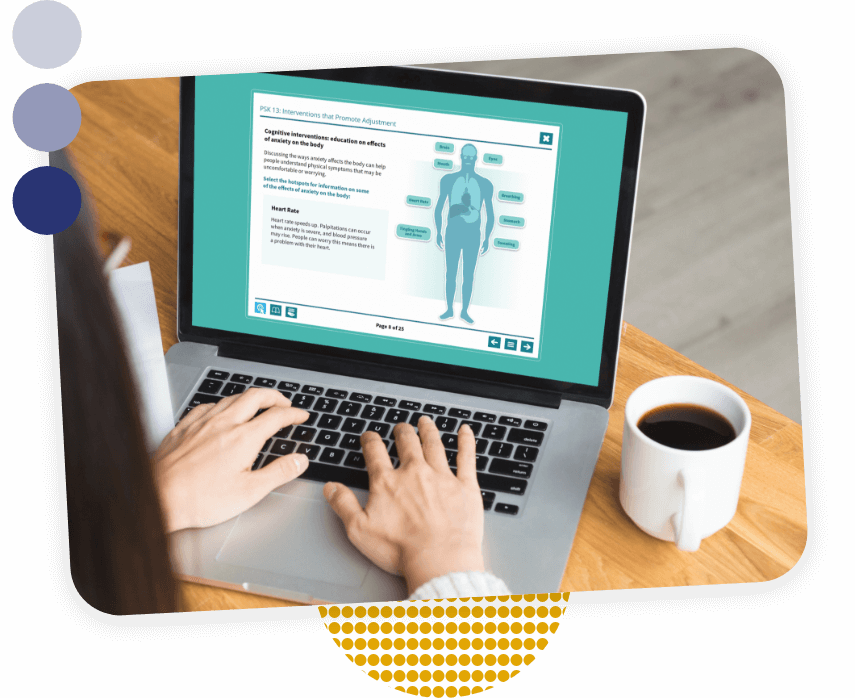 NHS Education for Scotland eLearning on Laptop