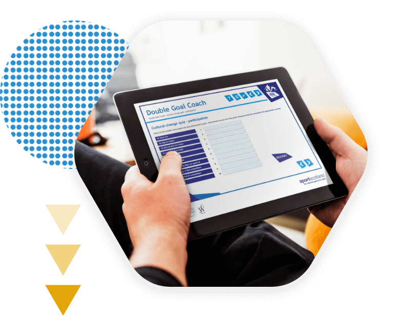 sportscotland eLearning on a tablet