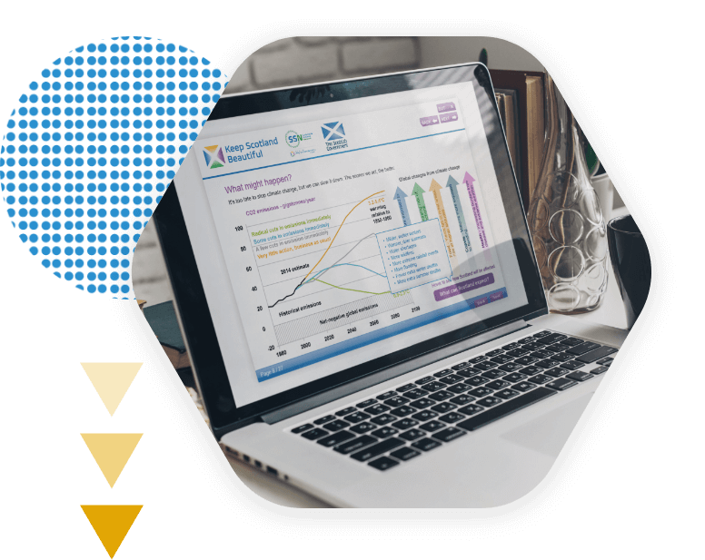 Keep Scotland Beautiful eLearning on a Laptop